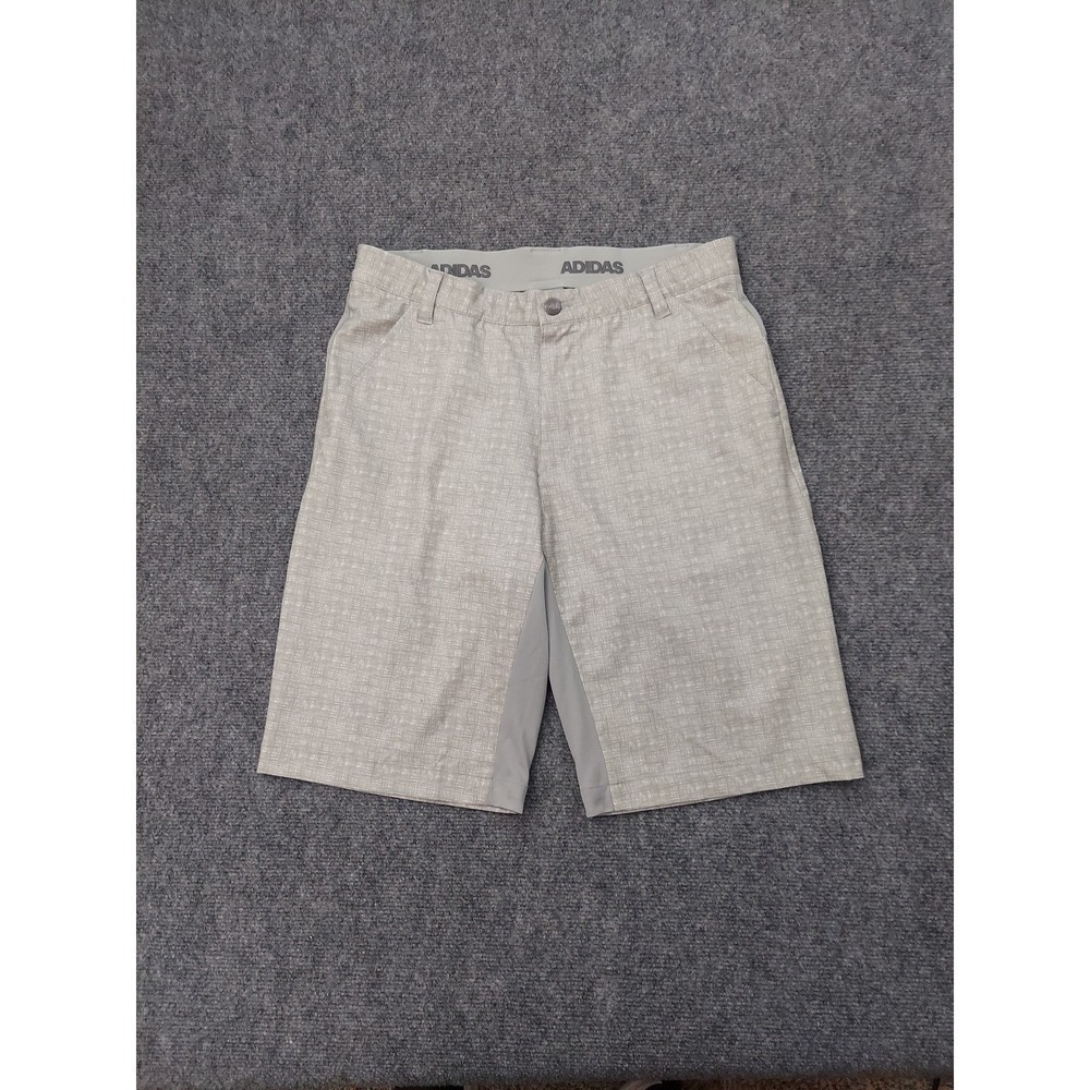 Adidas Golf Shorts Men 30 Gray Plaid Performance Stretch Outdoor Preppy Tennis